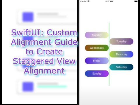 Custom Alignment Guide to Create Staggered View Alignment