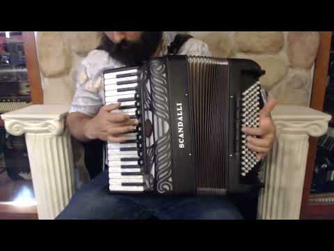 SCANTIER34ZWH - Ziricote Wood Scandalli Tierra Piano Accordion LMMH 34 96 $5499