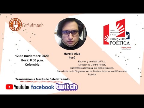 El escritor Harold Alva de Perú Festival Internacional de poesía Primavera Poética Programa 54