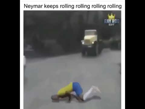 Neymar verletzt sich nach schwalbe!