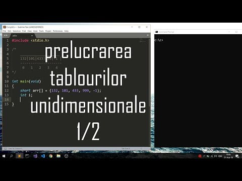 Programare pentru incepatori Limbajul C. Lectia 32. Prelucrarea tablourilor unidimensionale 1/2