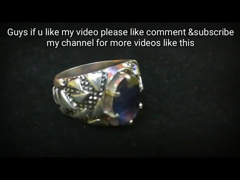 Handmade [blue sapphire men's silver ring]