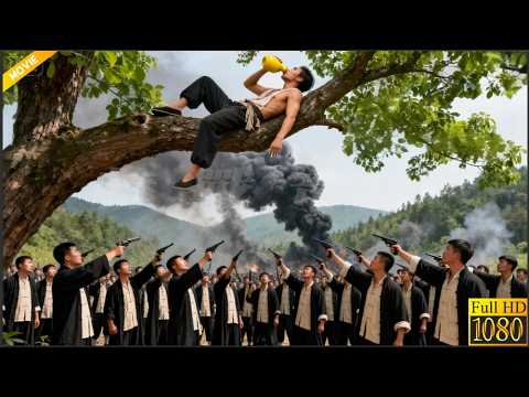 A kung fu young man, highly skilled, climbs a 100-meter tree and counterkills 100 enemies.