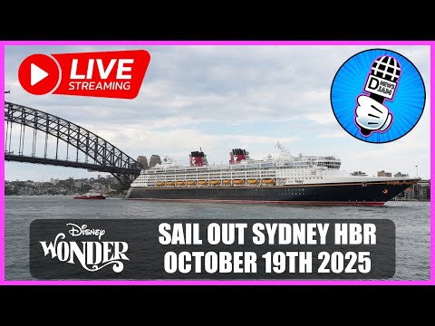 Thumbnail for Disney Wonder Leaving Sydney October 19th 2025 😃👍🏼🏰🇦🇺🛳⚓️