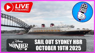 Disney Wonder Leaving Sydney October 19th 2025 😃👍🏼🏰🇦🇺🛳⚓️