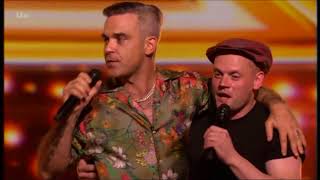 THE X FACTOR 2018 AUDITIONS - ANDY HOFTEN WITH ROBBIE WILLIAMS