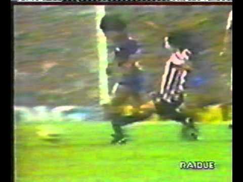 Maradona's leg broken by Goikoetxea in 1983.