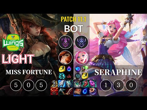 JAG Light Miss Fortune vs Seraphine Bot - KR Patch 11.1