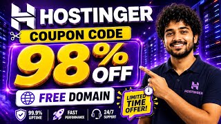 Hostinger Coupon Code 2026  | Get upto 98% OFF + FREE Domain | Hosting