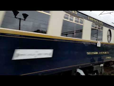 The GM 944 & 1143 locomotives pull "Orient Express" train to Northern Railway Station Bucharest
