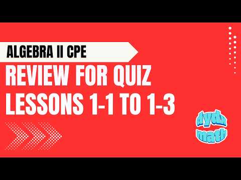Thumbnail for Quiz Review, 1-1 through 1-3