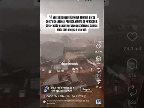 Tornado em Piracicaba/laranjal Paulista.