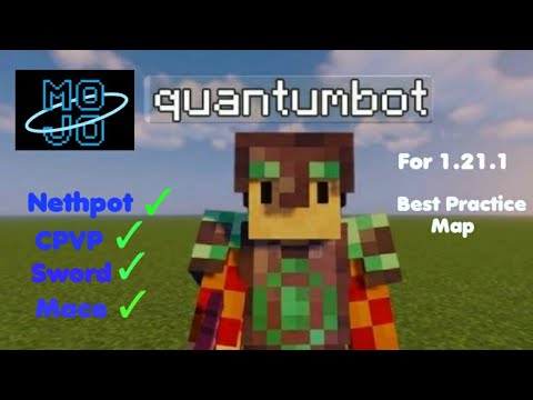 Most advanced pvp practice map| Quantum Bot | Full tutorial #trending #pvp #pojavalauncher #tutorial