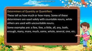 Class 8: Determiners