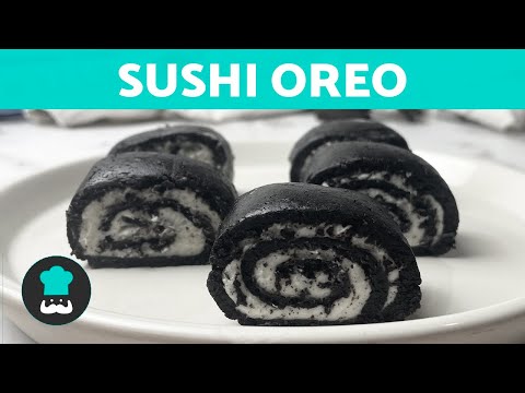 Como fazer SUSHI OREO 💙 | Sobremesa Oreo com 2 Ingredientes