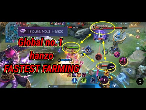 Hanzo fastest FARMING in mlbb // MOBILE LEGEND BANG BANG// GAMEPLAY OF SAVAGE