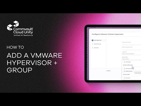 How to Add a VMware Hypervisor and Create VM Groups | Full Configuration Tutorial