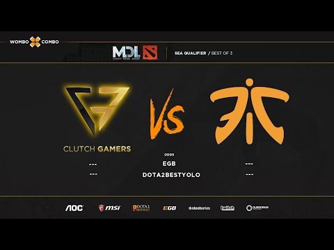 Clutch Gamers vs Fnatic MDL SEA Qualifiers game 3