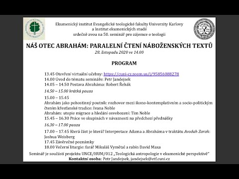 Postava Abraháma: Robert Řehák