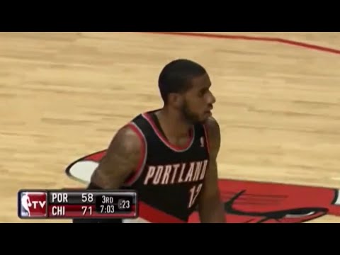 LaMarcus Aldridge Trail Blazers 33pts 9rebs vs Bulls (2010)