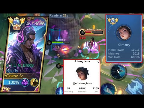 I MEET FAMOUS TIKTOKER KIMMY IN MYTHIC RANK GAME A Isang Letra | SOLO VS TRIO | MLBB