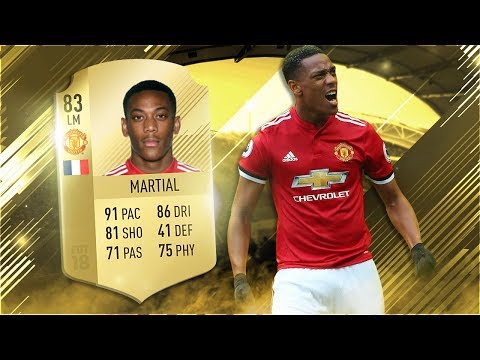 FIFA 18 Upgraded Martial Review - 83 Upgraded Anthony Martial Player Review - Fifa 18 Ultimate Team