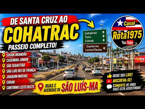SÃO LUÍS-MA | 🚗 Do Santa Cruz ao Cohatrac | Passeio pelas Ruas e Avenidas de São Luís-MA