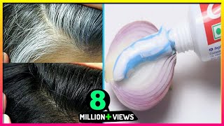 White Hair To Black Hair Naturally in Just 4 Minutes Permanently ! 100% Works !! Pure Beauty Tips