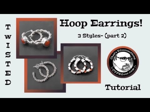3 Simple Hoop Earring Designs #2:  A Silversmithing Tutorial