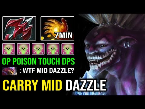 WTF Carry Mid Dazzle 7Min MIdas | Craziest Poison Touch DPS EZ 22Min GG Vs Pro Pangolier Dota 2