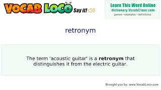 Video thumbnail for retronym