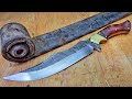 Knife Making A Large Knife From A Truck Spring