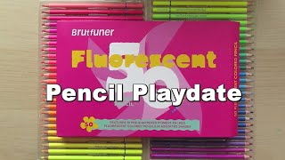 Playdate with Brutfuner Fluorescent Pencils | Trying in Colouring Books | Relaxed Pencil Review
