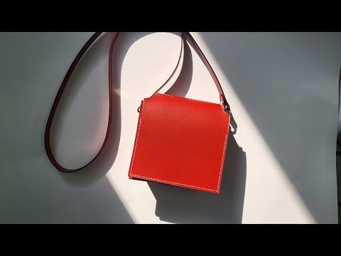 미니 스퀘어백 만들기 [Free pattern] 가죽공예