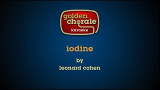 leonard cohen - iodine (karaoke)