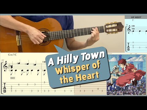 A Hilly Town /  Whisper of the Heart (Guitar) [Notation + TAB]