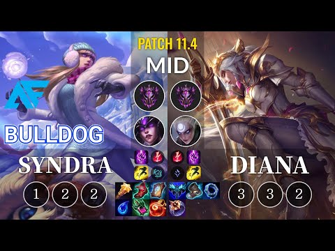 AF.A BuLLDoG Syndra vs Diana Mid - KR Patch 11.4