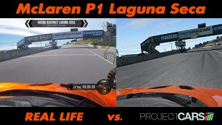 Confronto con la realt McLaren P1 - Laguna Seca