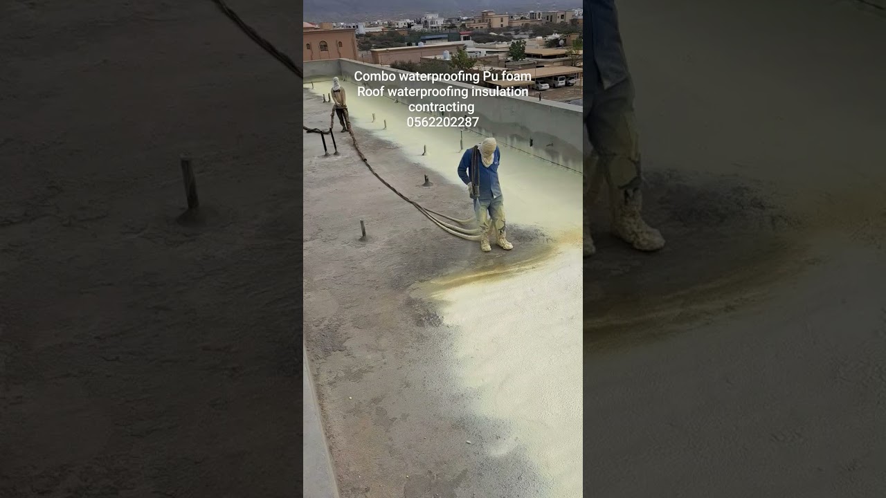 Combo waterproofing Pu foam spray.