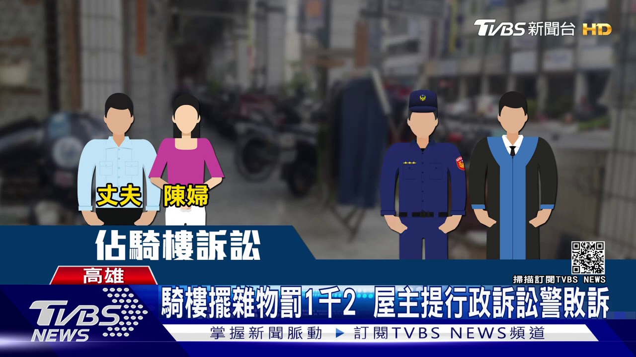 騎樓放水缸盆栽被開單　法官：未擋通行撤罰