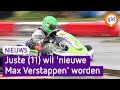 Kartkampioen Juste (11) in de race om 'de nieuwe Max Verstappen' te worden