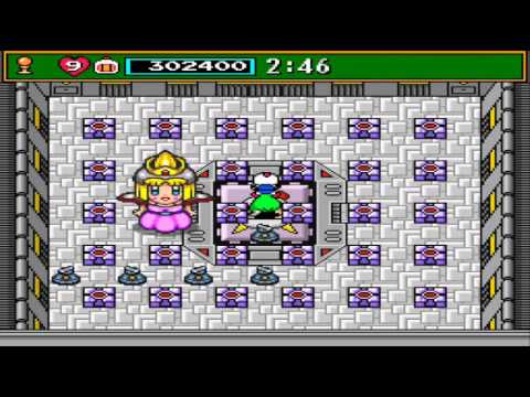 Super Bomberman 3 Zone 5 Boss - Plasma Bomber's Ice Princess MKII Robot