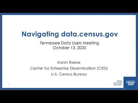 Tnsdc Data Users Webinar Series A Refresher New Features Planned Updates For Data Census Gov