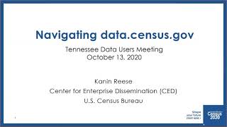 TNSDC Data Users Webinar Series: A refresher, new features & planned updates for data.census.gov