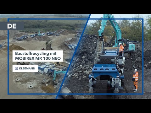Baustoffrecycling mit dem MOBIREX MR 100 NEO von Kleemann | Jobreport