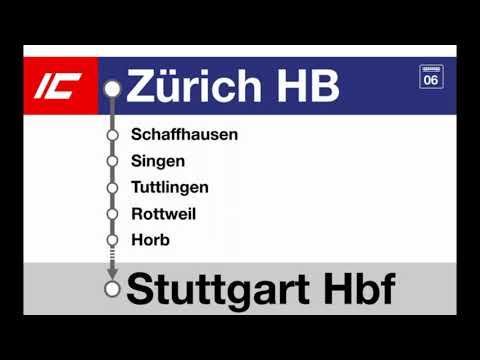 SBB Ansage » IC Begrüssung nach Stuttgart Hbf in Zürich HB (2023) | SLBahnen