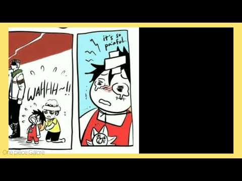 Baby Luffy and Smoker cute comic