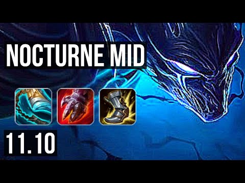 NOCTURNE vs SYNDRA (MID) | 6/1/6, 1600+ games, 1.4M mastery, Dominating | KR Diamond | v11.10