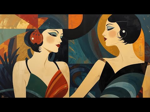 1930’s Art Deco Screen Art Scroll | Vintage Glamour & Classic Elegance | Ambient TV Art