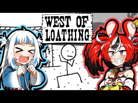 Bae And Gura Experiencing The Walking Stupid In West Of Loathing [ Hololive EN ]